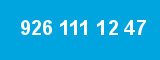 926 111 12 47 926 111 12 47